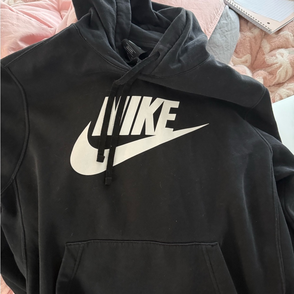 Nike Charcoal Hoodie with White Logo